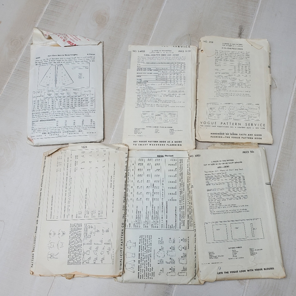 VINTAGE 1950s sewing pattern bundle - Picture 5 of 7